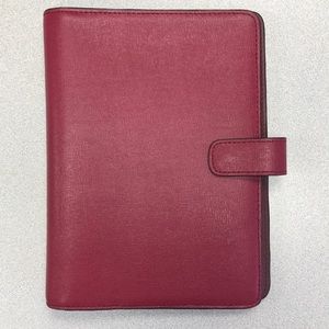 Coach Cranberry Leather Planner Cover